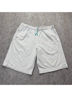 Myles Athletic Shorts Men L Gray 10" Nylon Stretch Performance Gym